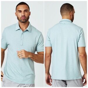 7 Diamonds size : L : seafoam green & blue ‘ultimate fit’ casual golf polo shirt